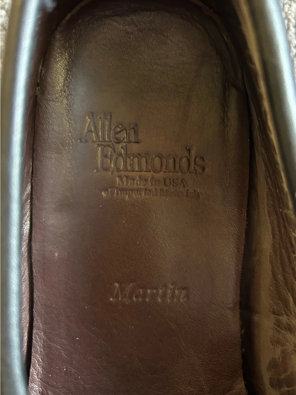 Allen Edmonds Black Leather Bit Slip-On Loafers